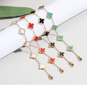 18K gold plated clover bracelet